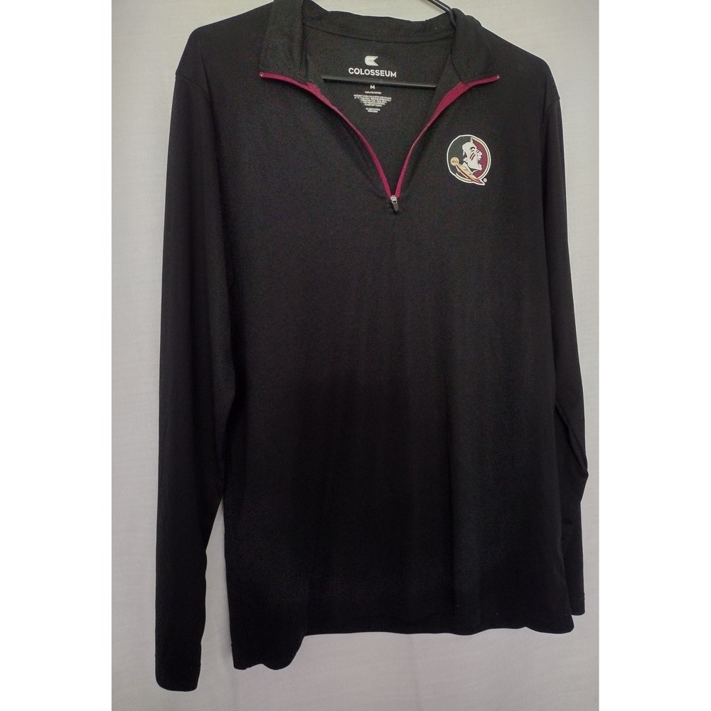 Colosseum Florida State Seminoles 1/4 Zip Pullover Black NWT Size M